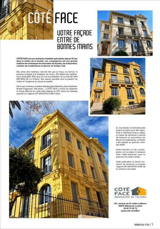 C&#x00D4;T&#x00C9;&#x20;FACE&#x20;mis&#x20;&#x00E0;&#x20;l&#x2019;honneur&#x20;dans&#x20;le&#x20;magazine&#x20;Perspective&#x20;N&#x00B0;50